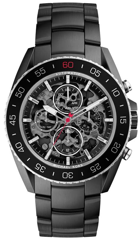 michael kors automatic skeleton watch|michael kors chronograph watch men's.